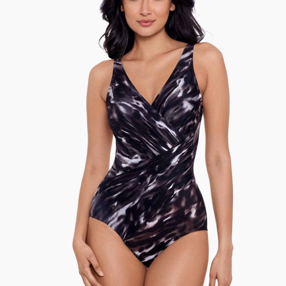 Miraclesuit Black and White One-Piece Swimsuit